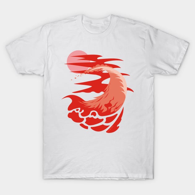 Red Wave T-Shirt by ArtoJ